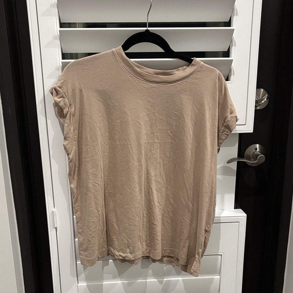 a new day Beige Short Sleeve Tee
